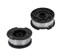 Lot de 2 bobines et fil de rechange pour tondeuse à gazon électrique - Matériau ABS facile à installer - Poignée télescopique 20 V