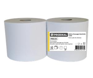 Lot de 2 BOBINES OUATE ESSUYAGE INDUSTRIEL BLANCHE - PRODIXAL - PXBL101