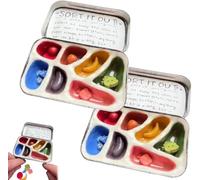 Lot de 2 bocaux de tri sensoriels faits à la main - Soulage l'anxiété - Boîte de tri sensorielle légère et compacte - Bocal portable pour calmer - Cadeau idéal pour les personnes qui ont du mal à se
