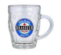 Lot DE 2 BOCKS A Biere 54 CL en Verre BRASSEUR