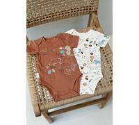 Lot De 2 Bodies Bébé Manches Courtes Kansas City Camel 9M(71CM)