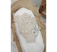 Lot de 2 bodies bébé manches courtes poésie d'été vanille 6M(67CM)