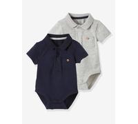 Lot de 2 bodies bébé naissance ouverture polo avec poche lot encre 18M(81CM)