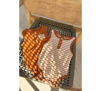 Lot de 2 bodies bébé sans manches en éponge mio camel 18M(81CM)