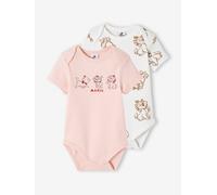 VERTBAUDETLot de 2 bodies Disney® Marie les AristochatsBlanc + rose pâle18M(81CM)