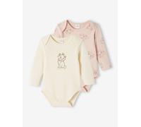 VERTBAUDET Lot de 2 bodies Disney Marie les Aristochats vanille + rose 36M(97CM)
