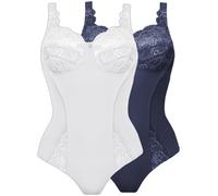 Lot de 2 Body sans armature avec dentelle Marine avec couleurs div 6538 Susa