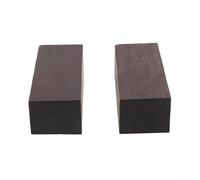 Lot de 2 bois d'ébène, bois vierge de qualité supérieure pour sculpture de poignée et incrustations d'instruments de musique, bloc de bois dur lisse foncé 120 x 40 x 50 mm