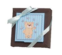 Lot de 2 Boîte à dragées THEME OURSON BLEU - DOUDOU - BLEU ET CHOCOLAT pour bapteme mariage communion - NINA GM - Ballotin dragées moderne et design