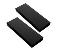 Lot de 2 Boîte Présent Rectangulaire, Noire, pour Cravates | Carton Rangement Réutilisable, avec Couvercle, Ouverture Fluide et Stable pour Voyage et Emballage