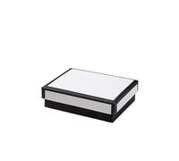 Lot de 2 boîtes à bijoux simples for boucles d'oreilles, bagues, bracelets, colliers, cadeaux Saint-Valentin, mariage pour Rangement(A-5x8x2.8cm)