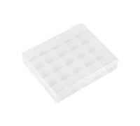 Lot de 2 boîtes à canettes, organisateur de canettes transparent pour machine à coudre, étui rangement en plastique pour 25 bobines vides, idéal la couture, le bricolage, la