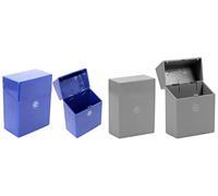 Lot de 2 boîtes à cigarettes XXXL bleues pour 40 cigarettes en plastique