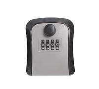 Lot de 2 boîtes à clés avec Code 4 Chiffres, Mot Passe, for la Maison, Fixation Murale, antivol, étanche, Bouton pour CléS(Grey)