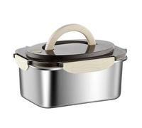 Lot de 2 boîtes à déjeuner hermétiques en acier inoxydable 316 - Récipient à bento scellé pour le stockage au réfrigérateur et pour les pique-niques en plein air (1700 ml)