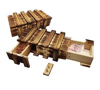 Lot de 2 boîtes à énigmes en Bois : Nizirioo Boîte à énigmes Magiques, boîte à énigmes pour Cadeaux en Argent avec 2 Compartiments sécurisés, Grand Coffret Cadeau pour Cadeaux en Argent