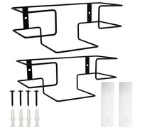 Lot de 2 boîtes à gants murales en fer pour distributeur de gants et boîte à mouchoirs, organisateur de boîte à gants pour garage, laboratoire, maison, bureau, cuisine, deux tailles, 27 x 10,6 x 10,4