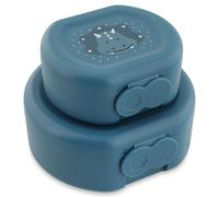 Trixie Boîtes à goûter à clip Mr. Triceratops – Lot de 2 – Bleu