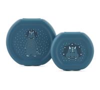 Trixie Boîtes à goûter à clip Mr. Triceratops – Lot de 2 – Bleu