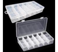 Lot de 2 boîtes à goûter de voyage avec compartiments pour collations en avion, boîtes de rangement artisanales avec 18 compartiments amovibles