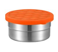 Lot de 2 boîtes à goûter en acier inoxydable à ouverture facile, anti-fuite, récipients alimentaires avec couvercles en silicone, sans BPA, passent au lave-vaisselle (rond 900 ml)