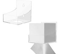 Lot de 2 boîtes à mouchoirs murales pour cuisine et salle de bain - Distributeur en acrylique transparent avec ventouse - 14 x 14 x 14,5 cm - Facile à installer pour ranger serviettes et gants