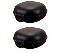 Lot de 2 boîtes à savon scellées pour salle de bain et cuisine, 8,5 x 9,5 x 3,5 cm, matériau PP, rose, vert foncé, violet, blanc, noir