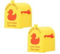 Lot de 2 boîtes aux lettres magnétiques en plastique avec drapeau mobile pour porte de réfrigérateur
