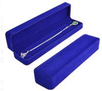 Lot de 2 boîtes cadeaux en velours for colliers et bracelets, présentoirs à bijoux for mariage, fiançailles, demande, anniversaire pour Ranger les Boucles d'oreilles(Blue)