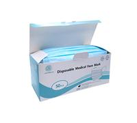 Lot de 2 boîtes de 50 Masques 3 Plis chirurgicaux Type I Bleus et Blancs certifiés Norme CE en 14683:2019, BFE ≥ 95%