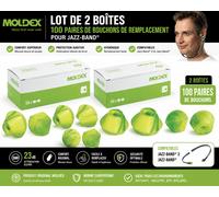 Moldex Bouchons antibruit WaveBand 6825 EN 352-2 SNR 27 dB 50 paires