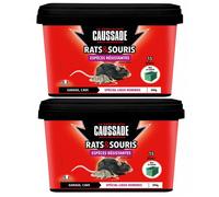 Lot de 2 boîtes de Blocs rats et souris - espèces résistantes - 300g CAUSSADE