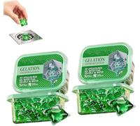 Lot de 2 boîtes de capsules d'élimination des odeurs de canalisation | Parfum frais continu, nettoyeur de canalisations, soluble dans l'eau, perles neutralisant les odeurs, pour éviers