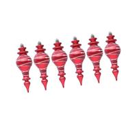 Lot de 2 boîtes de décoration pour sapin de Noël peintes à la main - Forme unique - Décoration de vacances pour fenêtre