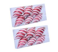 Lot de 2 boîtes de décorations de vacances peintes à la main à bout pointu pour sapin de Noël, décorations d'intérieur et célébrations saisonnières à suspendre pour sapin de Noël