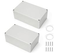 Lot de 2 boîtes de distribution en saillie - Blanc - 200 x 120 x 75 mm - Boîtier ABS étanche IP65 - Boîte de jonction universelle