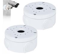 Lot de 2 boîtes de jonction pour caméra de surveillance hémisphérique, boîte cachée, support de webcam, caméra bullet et panneau solaire, installation intérieure et extérieure, plastique