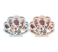 Lot De 2 Boîtes De Présentation En Bois Pour Coquillages | Boîte De Collection En Bois Pour Coquillages | Organisateur De Bijoux Élégant | Étagère Décorative Pour Petites Étoiles De Mer, Bagues, Boucl