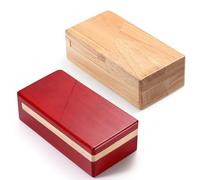 Lot de 2 boîtes de puzzle à ouverture secrète mystère impossible, boîte cadeau magique en bois 3D avec compartiment secret pour adolescents et adultes, cadeau d'anniversaire, 2 couleurs
