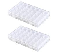 Lot De 2 Boîtes De Rangement Avec 28 Compartiments, Boîte D'Accessoires Pour Peinture Diamant, Boîte De Rangement Pour Bijoux, Boîte D'Organisation De Gadgets, Conteneur De Perles En Vrac