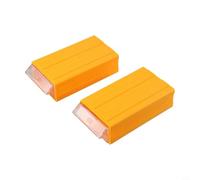 Lot de 2 boîtes de rangement compactes et empilables pour organiser les vis et les petites pièces, accès au tiroir transparent (jaune)