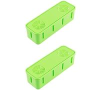 Lot de 2 boîtes de rangement de câbles, organiseurs de câbles pour cacher et dissimuler les multiprises et cordons électriques, interrupteur de protection contre les surcharges de câbles pour la