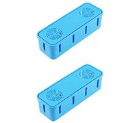 Lot de 2 boîtes de rangement de câbles, organiseurs de câbles pour cacher et dissimuler les multiprises et les cordons électriques, interrupteur de protection contre les surcharges de câbles pour la