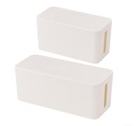 Lot de 2 boîtes de rangement de câbles pour une gestion efficace des câbles, solution élégante pour cacher les cordons et les multiprises en toute sécurité