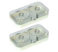 Lot de 2 boîtes de rangement de rechange pour ligne de pêche de grande capacité pour organiseurs extérieurs