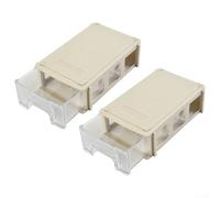 Lot de 2 boîtes de rangement empilables en plastique pour composants de quincaillerie, vis, écrous, rondelles avec cadre épais et vue claire (gris)