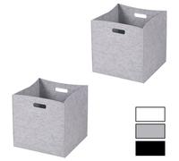 Lot de 2 boites de rangement en feutrine tiroir cube pliable pour enfant