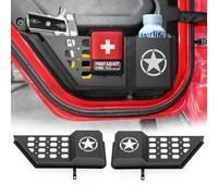 Lot de 2 boîtes de rangement en métal pour porte arrière Jeep Wrangler JL JLU 4XE 2018-2024 et Gladiator JT 2020-2024