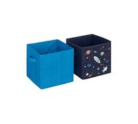 Lot de 2 boîtes de rangement Espace Bleu - Atmosphera For Kids