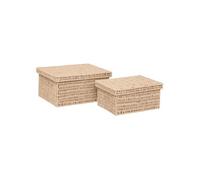 5five Boîtes de rangement Kord 38 cm Naturel - Lot de 2